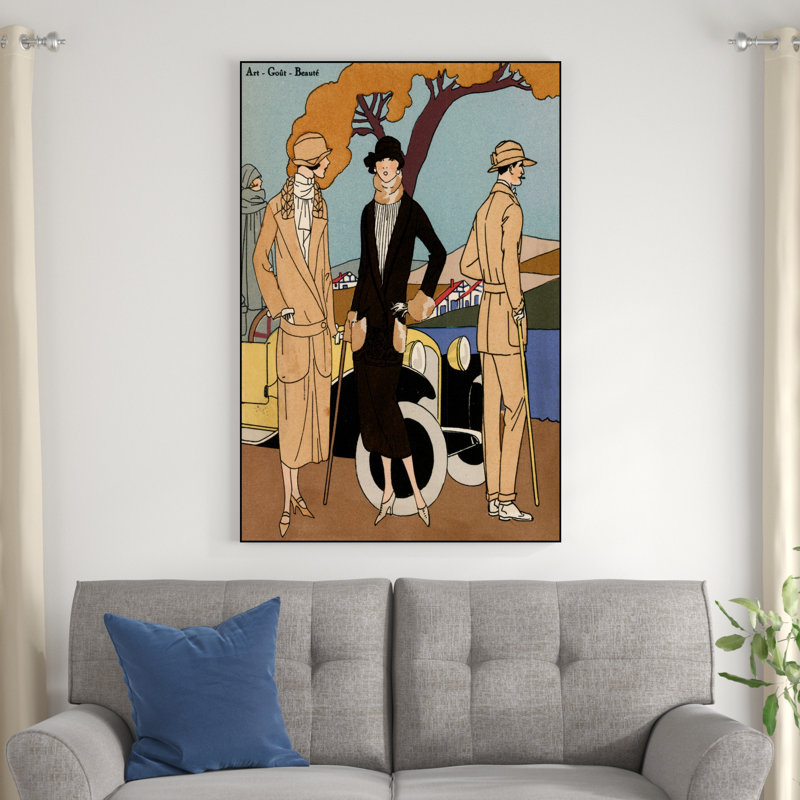 Vintage Couture IV - peinture sur toile tendue, H 48 po x l 32 po x P 1,25 po