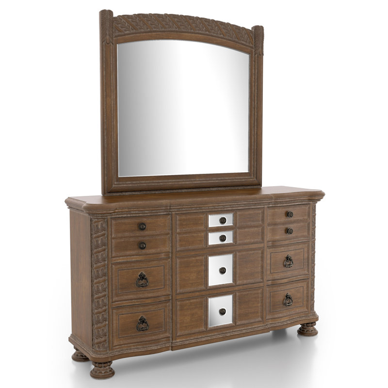 Commode 9 tiroirs avec miroir Fabijan