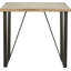 Acacia Solid Wood Top Metal Base Dining Table