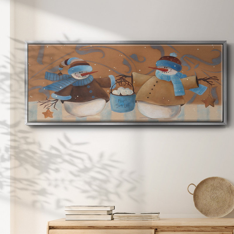Snowball Bucket- Framed Canvas