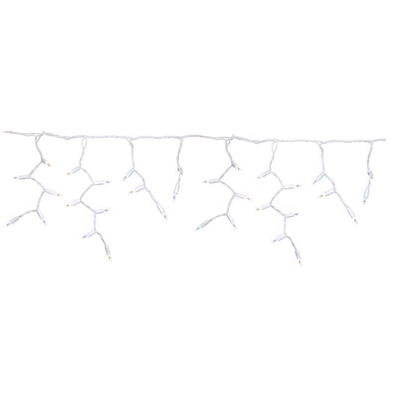 Lumières de Noël en forme de stalactite 100 lumières DEL T5 de Celebrations Platinum., Blanc pur / blanc chaud