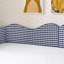Lit de jour rembourré Gingham avec couchette coulissante, rangement latéral et structure en bois massif pour enfants et chambres d'amis-328520561-328520563