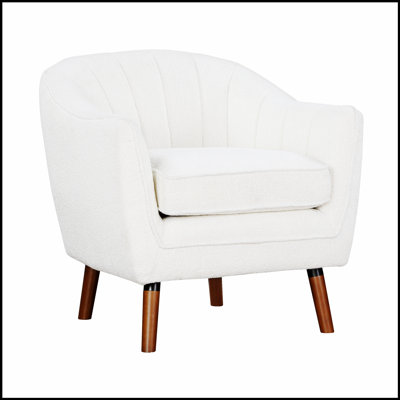 Fauteuil en chenille avec 4 pieds, sièges moelleux et confortables pour lire, se reposer et recevoir des invités.