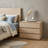 24" Natural Solid Wood Three Drawer Nightstand