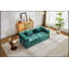 Canapé à compression, canapé-lit à plancher convertible avec structure fixe, causeuse modulaire sans os, aucun assemblage requis, tissu chenille pour le salon et la chambre à coucher-1801246479
