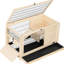 Cage à lapin naine spacieuse avec plateau en plastique, construction en bois, fuite, entrées multiples, assemblage sans effort pour animaux de compagnie, étapes faciles