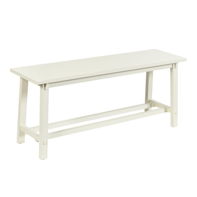 Mabel Slatted Utility Bench - Soft White