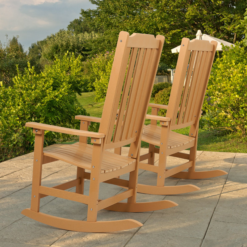 Chaise berçante d'extérieur Bertsche, Teck, 2