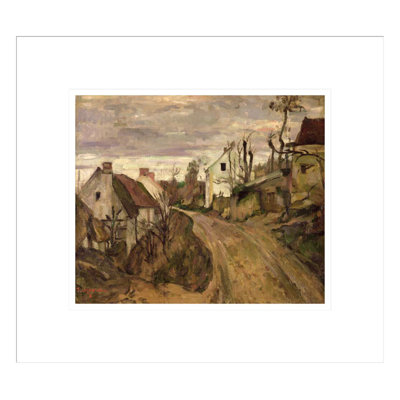 «The Village Road Auvers» par Paul Cézanne, impression giclée encadrée