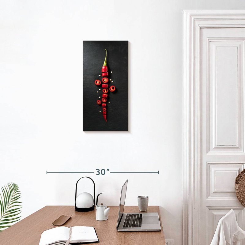 Sliced Red Chili Pepper, 24" H x 12" W