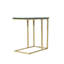 Table d'appoint pour canapé, table de bout en marbre avec structure en métal robuste pour le salon