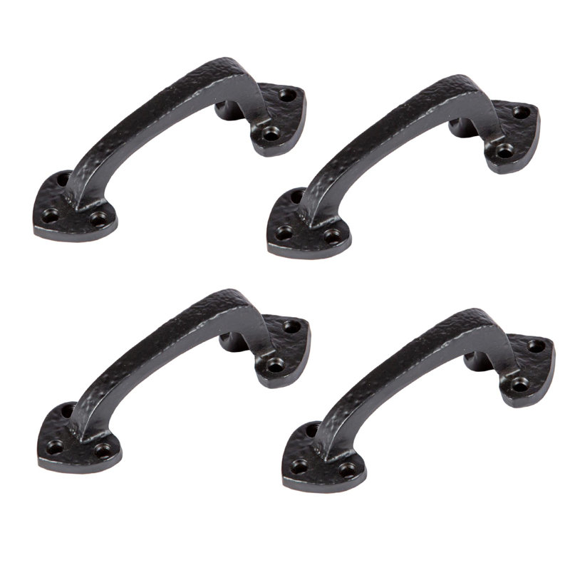 Hammer & Tongs - Rustic Arrowhead Door Handle - H100mm - Black