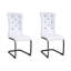 Ensemble de deux chaises d'appoint blanches et noires en similicuir-1737960074-1737960073