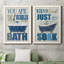 «Bubble Bath», ensemble de 2 encadrements d'art textuel sur toile-109573009-109573017