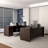 U-Shaped Executive Desk With File Cabinets-2120233464