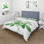 Vintage Green Leaves Plants V - Ensemble de housse de couette traditionnel - Microfibre de polyester-66391631