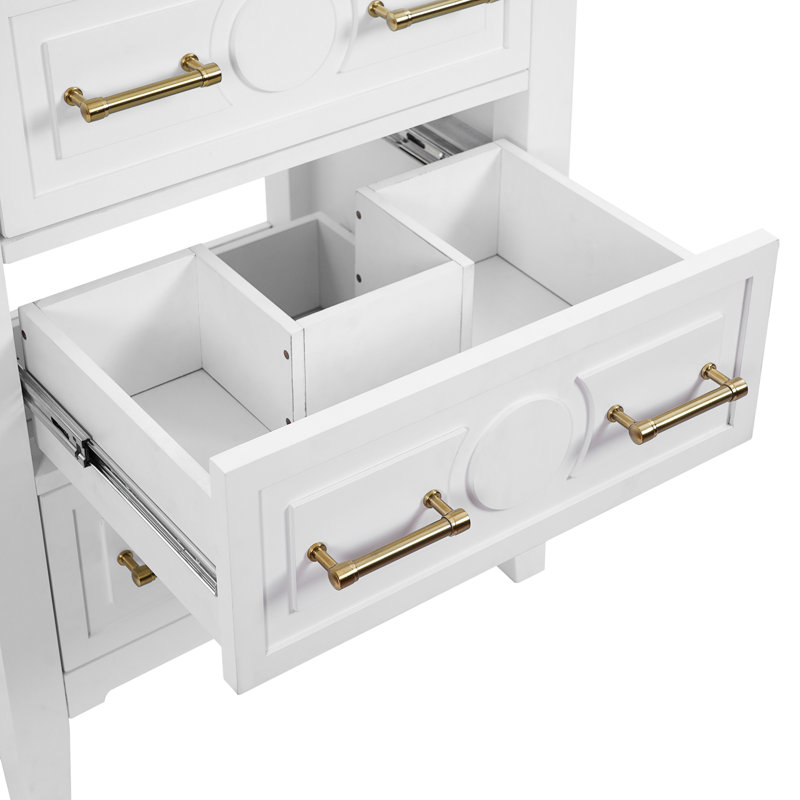 Meuble-lavabo simple 24 po avec comptoir en céramique 24 po