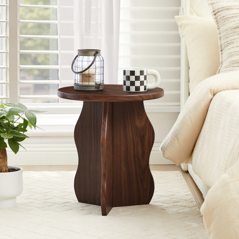 Table de bout ronde, 2, Naturel