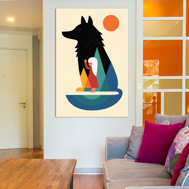 " Best Friend ", 60" H x 40" W x 1.5" D, No Mat, Wrapped Canvas
