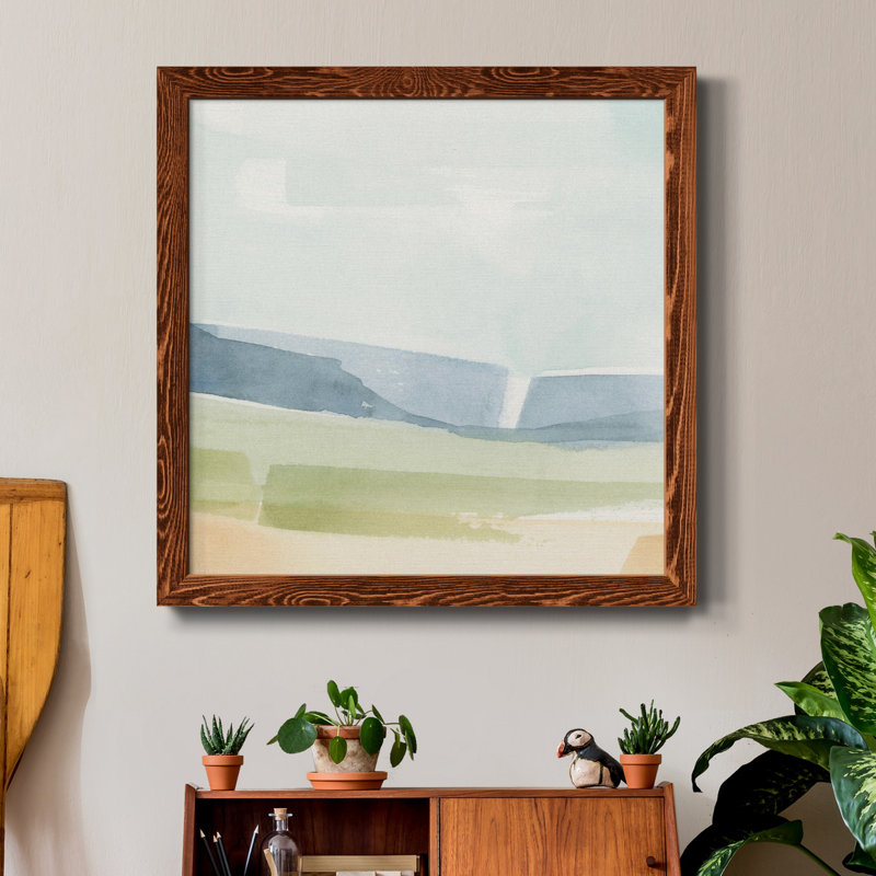 Toile encadrée Pastel Slopes II-Premium - prête à être accrochée, H 17 po x l 17 po x P 1,5 po, Érable