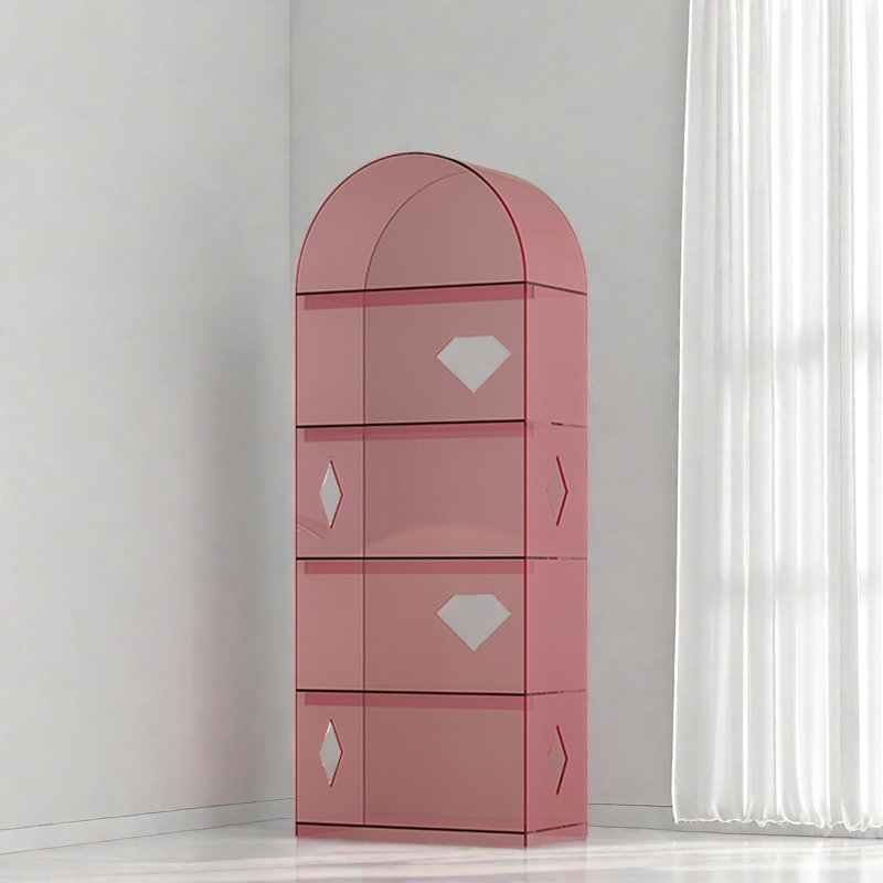 Bibliothèque créative et pratique, (5 tablettes) H 62,2 po x l 23,6 po x P 11 po, Rose