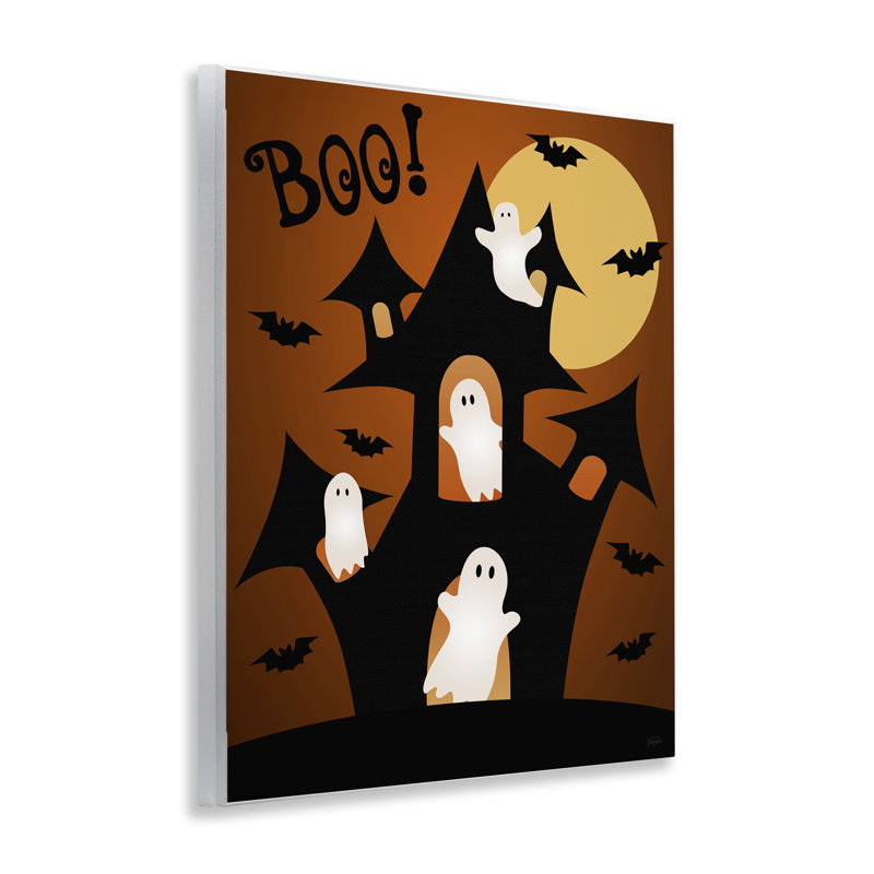 Plaque murale Ghostly Haunted House, design par Natalie Carpentieri