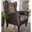 Fauteuil club à oreilles Brookridge Brown