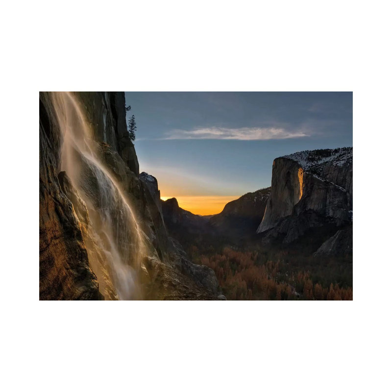 Yosemite Firefall by Hua Zhu - Wrapped Canvas Print, 30.48cm H x 45.72cm W x 1.9cm D