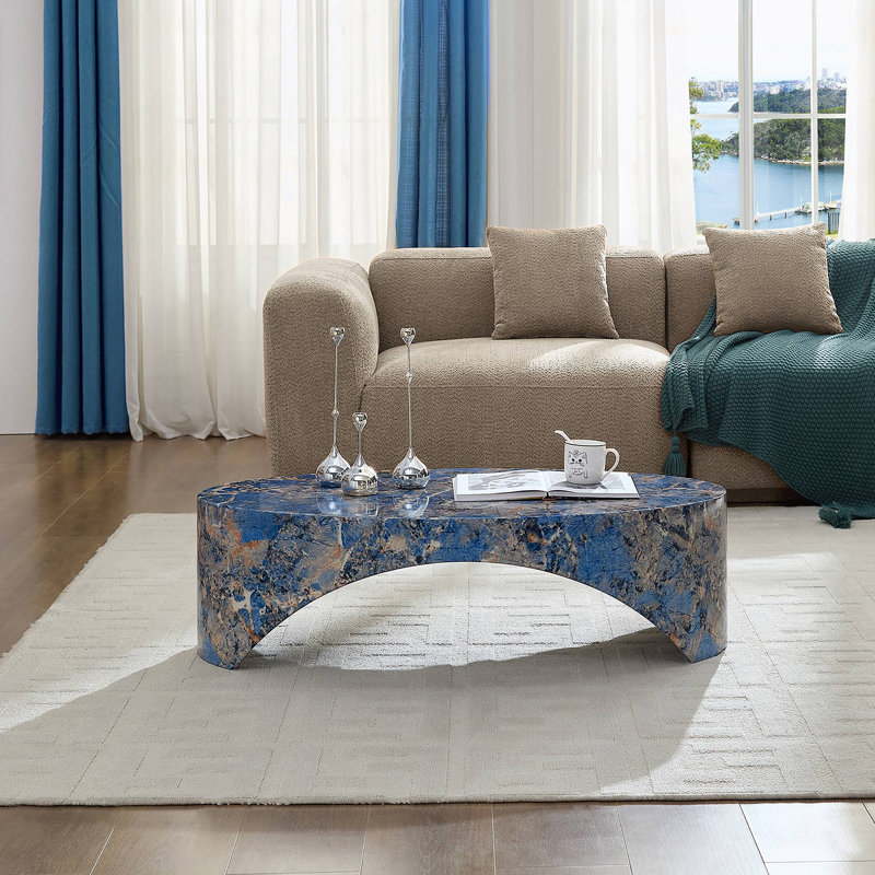 Table d'appoint The Oval, Bleu