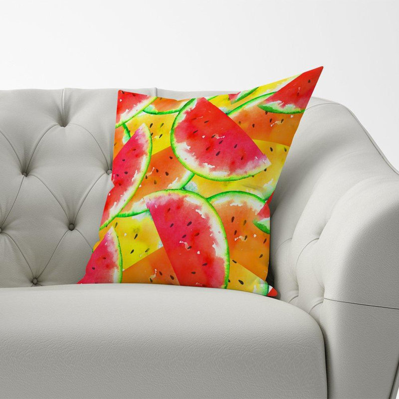 Lucinda MELON PRINT Square Throw Cushion