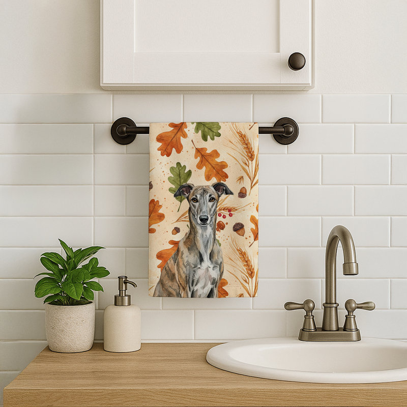Serviette de cuisine tricolore Sheltie, Lévrier bringé