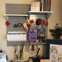 Wall Control Pegboard Hobby Craft Organizer Storage Kit, White, 32