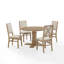 Ensemble de salle à manger 5 pièces avec chaises rembourrées et bois Heymann