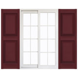Mid-America Vinyl, Custom Two Equal Panels, Raised Panel Shutters, w/Installation Shutter-Lok's
