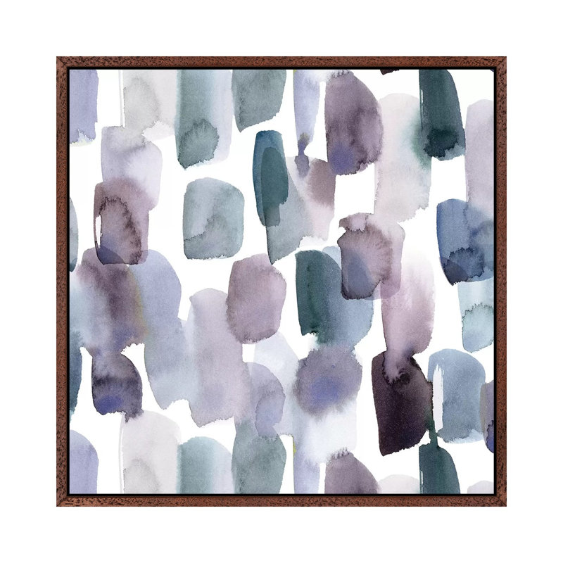 Story II by Stephanie Ryan - Painting on Canvas, Classic Brown Wood Floater Framed, 45.72cm H x 45.72cm W x 3.81cm D