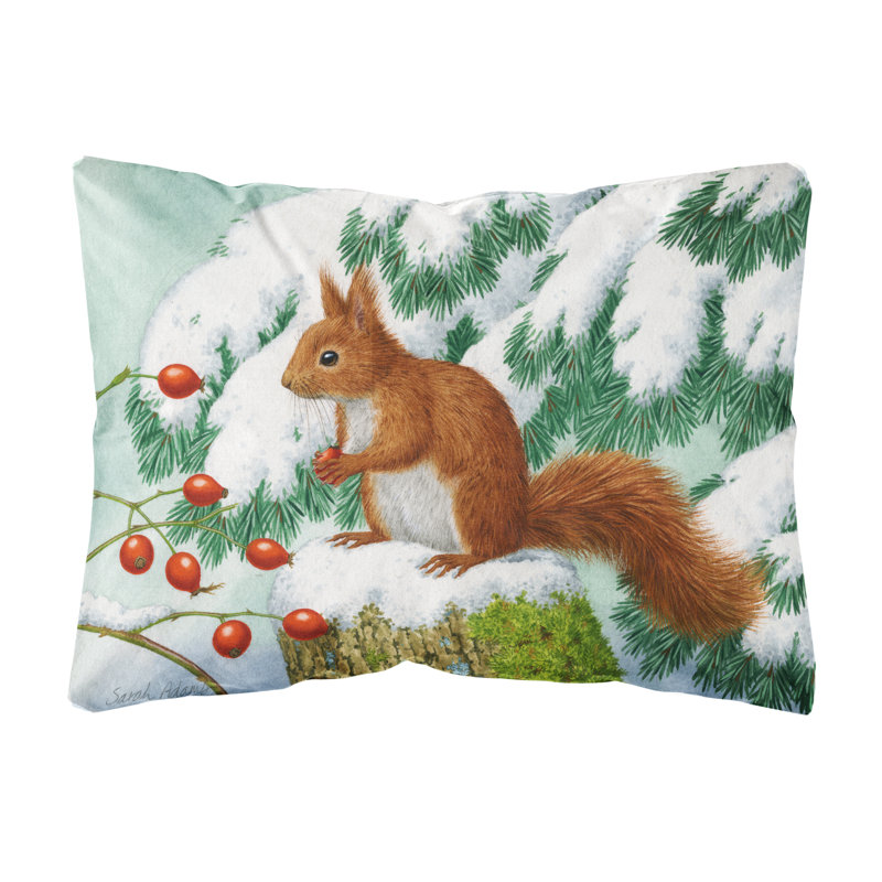  Coussin décoratif intérieur / extérieur Winter Squirrel