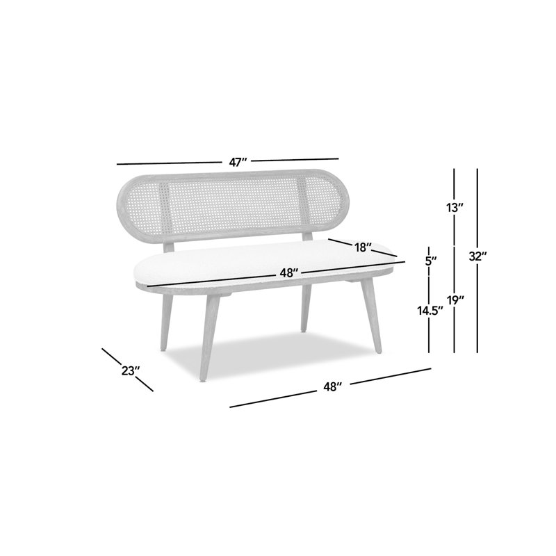 Caela Boucle Upholstered Bench