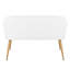 Banc à haut dossier en acier noir et similicuir, look moderne élégant, deux places, utilisation à l'intérieur, capacité de 500 lb, assemblage requis contemporain, banc, structure, limite,-130190927-130190926
