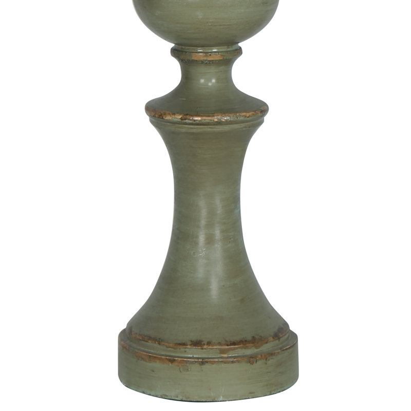 Lampe de table en résine Maroa, Vert antique