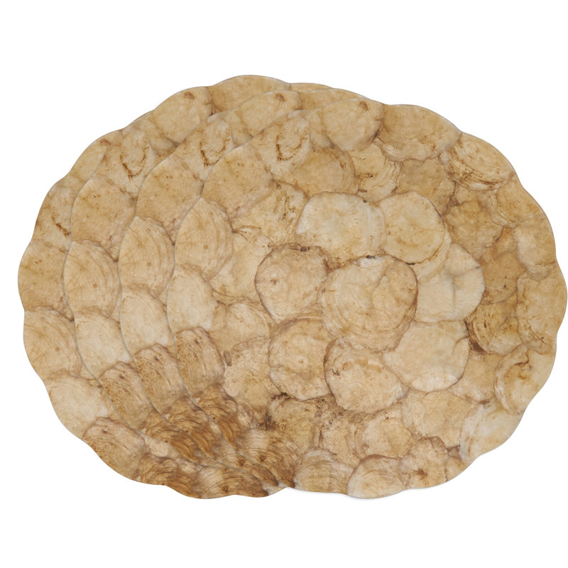 Passe-en-dessus de coquillage (lot de 4) Valletta, Champagne