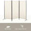 Paravent 6 panneaux 3 panneaux. Barrière d'intimité beige. Pliage à double charnière. Structure en métal, stable. Gain de place. H 73 po x L 99,5 po x P 20 po. Écran de décoration intérieure, beige. Forme pliante. Solide.