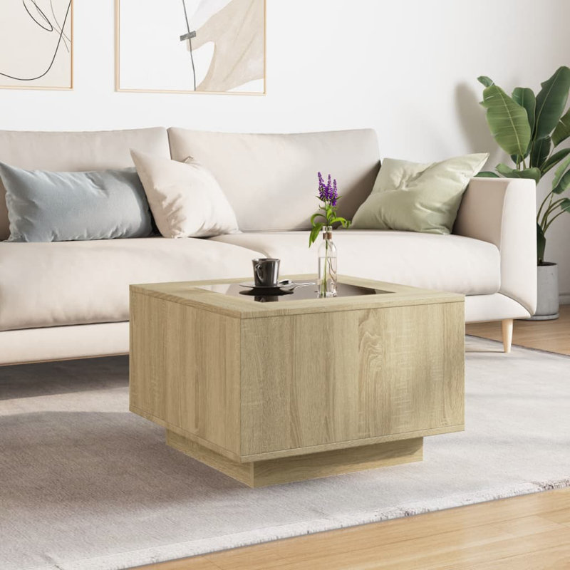 Dalraj Coffee Table, Sonoma Oak, Sonoma Oak/Transparent