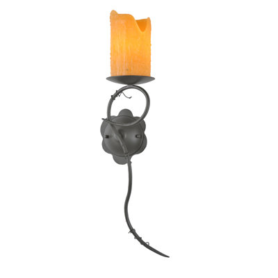 Rustic Lodge Candle Wall Light