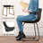 Evre Bar Stools Set of 2, PU Leather Counter Height Bar Stools,  Modern Barstools with Metal Legs and Footrest, Urban Armless Dining Chairs with Backrest for Kitchen Island-1061814482-1064943645