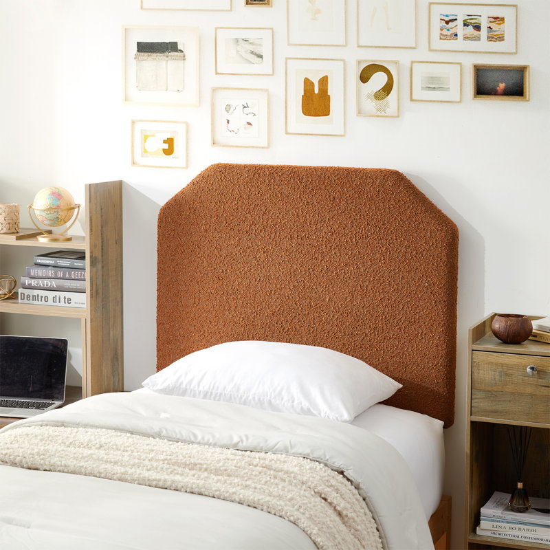 Tavira Allure Upholstered Boucle Headboard Twin XL, Orange