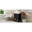 Meuble-lavabo moderne en bois massif compact avec lavabo en céramique pour les petites salles de bain