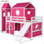 Lit mezzanine avec glissade et tente rose Watsons-1494079421