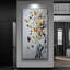 Art mural moderne sur toile abstraite moderne avec papillon doré-2066176083