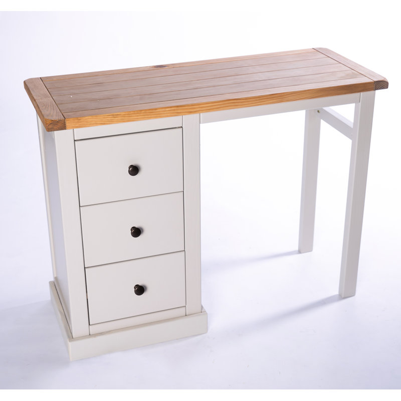 Englehart Writing Desk, White, Black