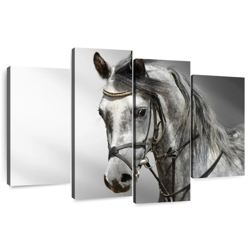 Cheval arabe monochromatique Brampt, H 22 po x l 36 po